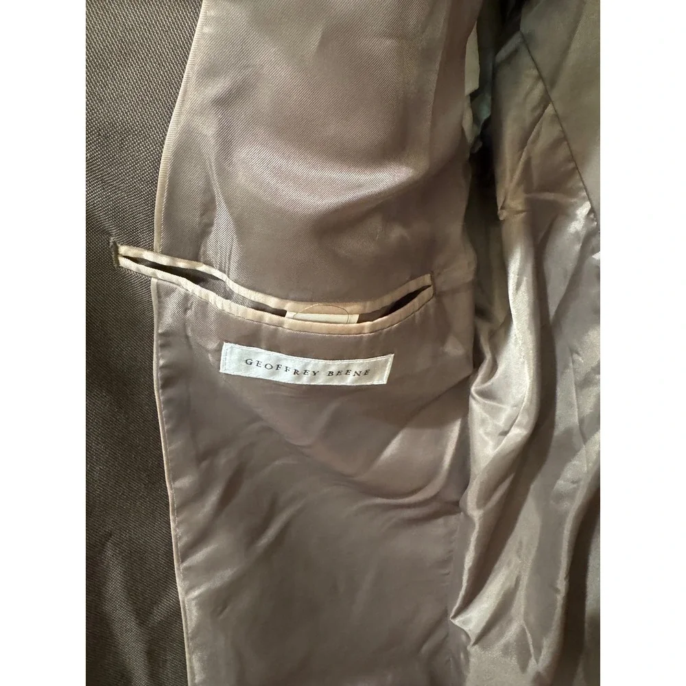 Geoffrey‎ Beene Mens Suit Jacket Blazer Taupe Brown 38S J0013 New